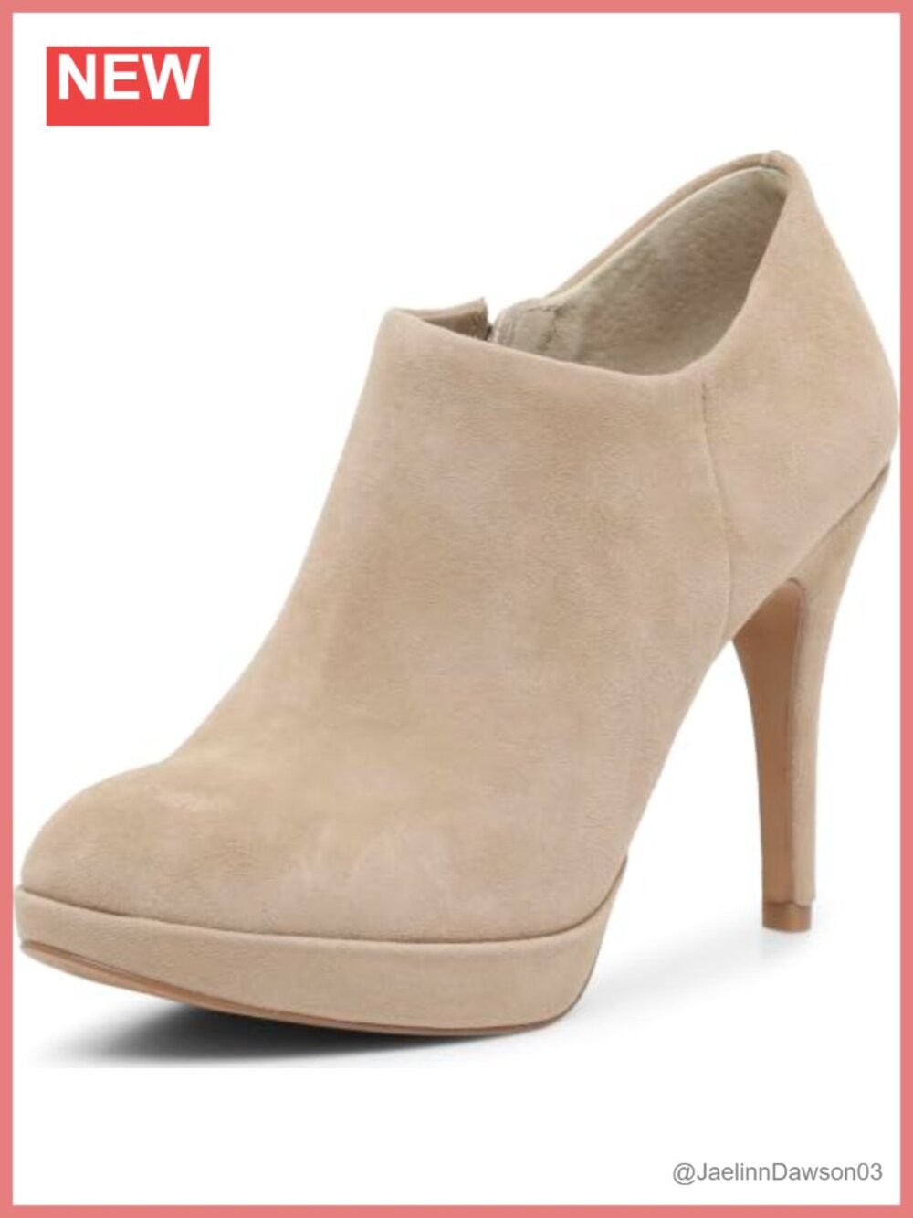 Suede Platform Bootie Almond Toe Stiletto Heel Ankle Boot